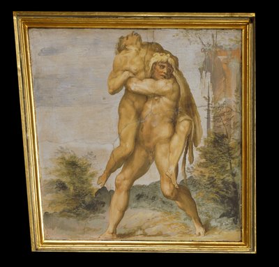 Hercules verstikt Antaeus door Marco Marchetti from Faenza
